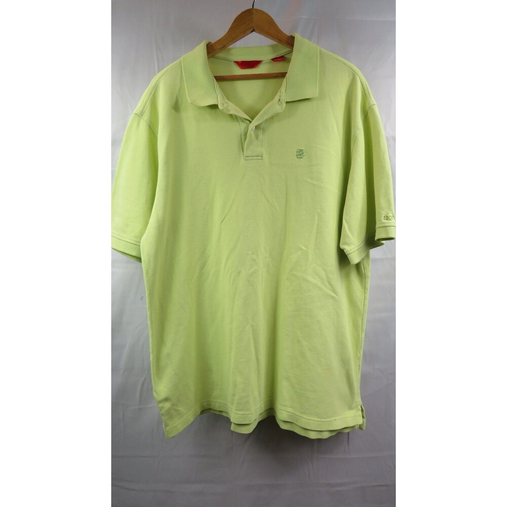 VINTAGE IZOD Est. 1937 Men's Polo Golf Shirt Size Extra Large Yellow / Green